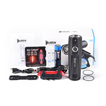 B2 Linterna recargable para bicicleta